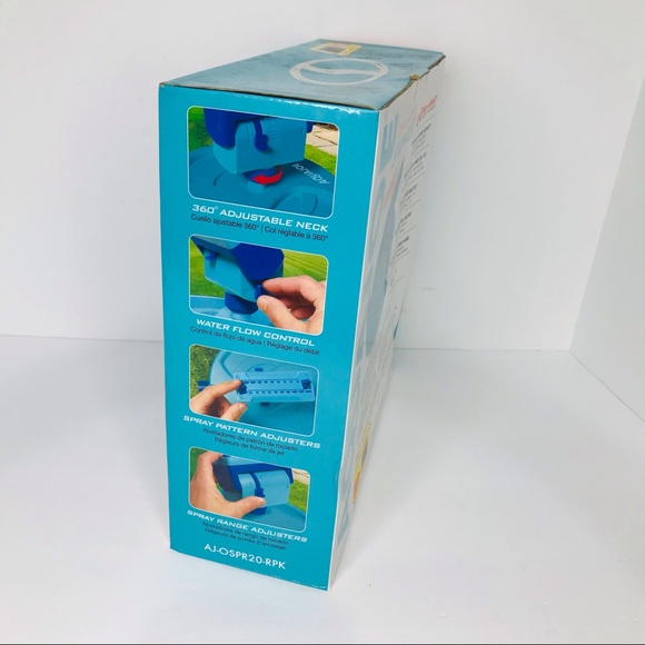 New! Aqua Joe 20 Nozzle 4250 Sq Ft Adjustable Gear Driven Oscillating Sprinkler - Picture 4 of 5